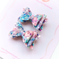 Sea Glass Sparkle Micro Bows