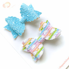 🌈☁️ Clouds & Sky Bow Set