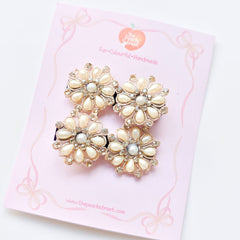 Noor Pearl Flower Hair Clips