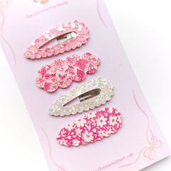 Little Love Floral Snap Clips (Set of 4)