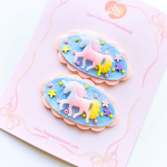 Twinkle Unicorn Snap Clip Set