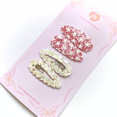 Strawberry Sparkle Snap Clip Set