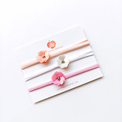 Phool Sequin Baby Headbands – Set of 3 🌸