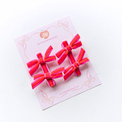 Dragonfly Striped Bow Clips