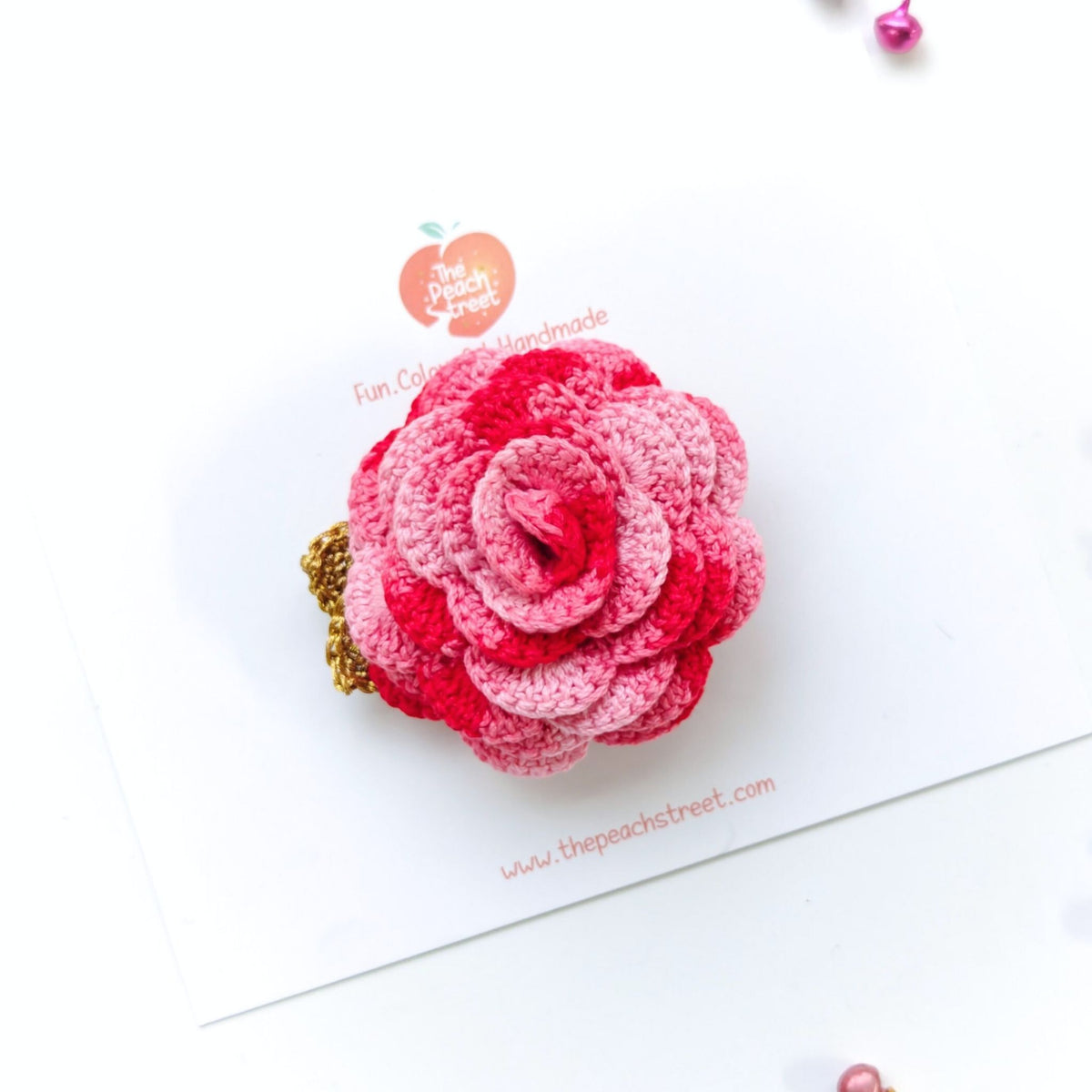 Little Love Crochet Rose Clip
