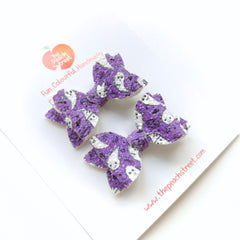 👻💜 Spooky Boo Pigtail Bows