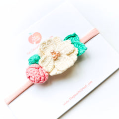 🌸 Blooming Garden Crochet Headband
