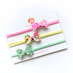 Gulabo Bow Baby Headbands – Set of 3