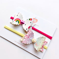 Rainbow Spark Baby Headband Set