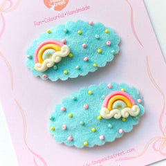 Rainbow Sprinkle Snap Clips