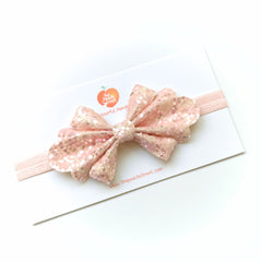Blush Sparkle Bow Headband