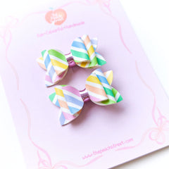 Pastel Rainbow Micro Bows