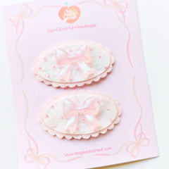 Ballerina Bow Snap Clip Set