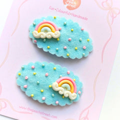 Rainbow Sprinkle Snap Clips