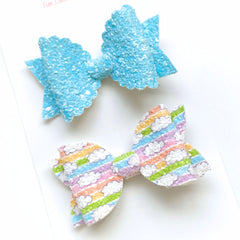 🌈☁️ Clouds & Sky Bow Set
