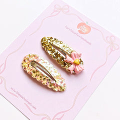Sweetheart Bow Snap Clips