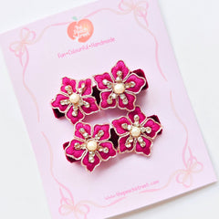 Gulnaar Zari Flower Hair Clips