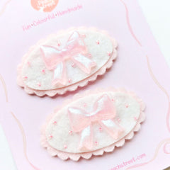 Ballerina Bow Snap Clip Set