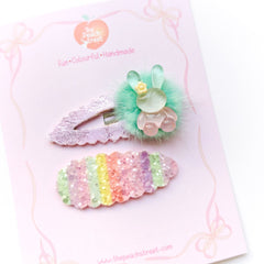 Bunny Snap Clips- (Pair)