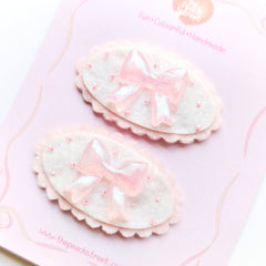 Ballerina Bow Snap Clip Set
