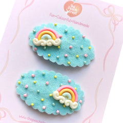 Rainbow Sprinkle Snap Clips