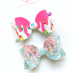 🍭✨ Candy Drip Duo Bow Set