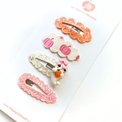 👻🎃 Pumpkin Patch Ghost Clip Set