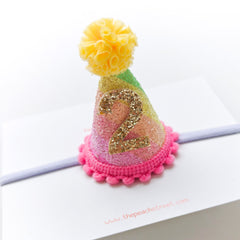 Rainbow Party Hat Birthday Headband