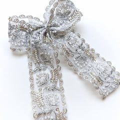 Noor Zari Bow Hair Clip – Gold / Silver