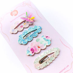 Butterfly Cloud Snap Clip Sets (Pink / Purple / Blue)