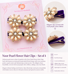Noor Pearl Flower Hair Clips