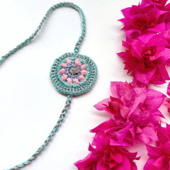 Mandala Rakhi in Sea Green (Adult Size)