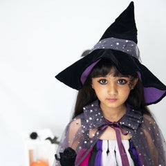 Witch's Hat & Cape Set in Black