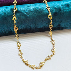 Hearts & Stars Gold Plated Necklace Bracelet Set