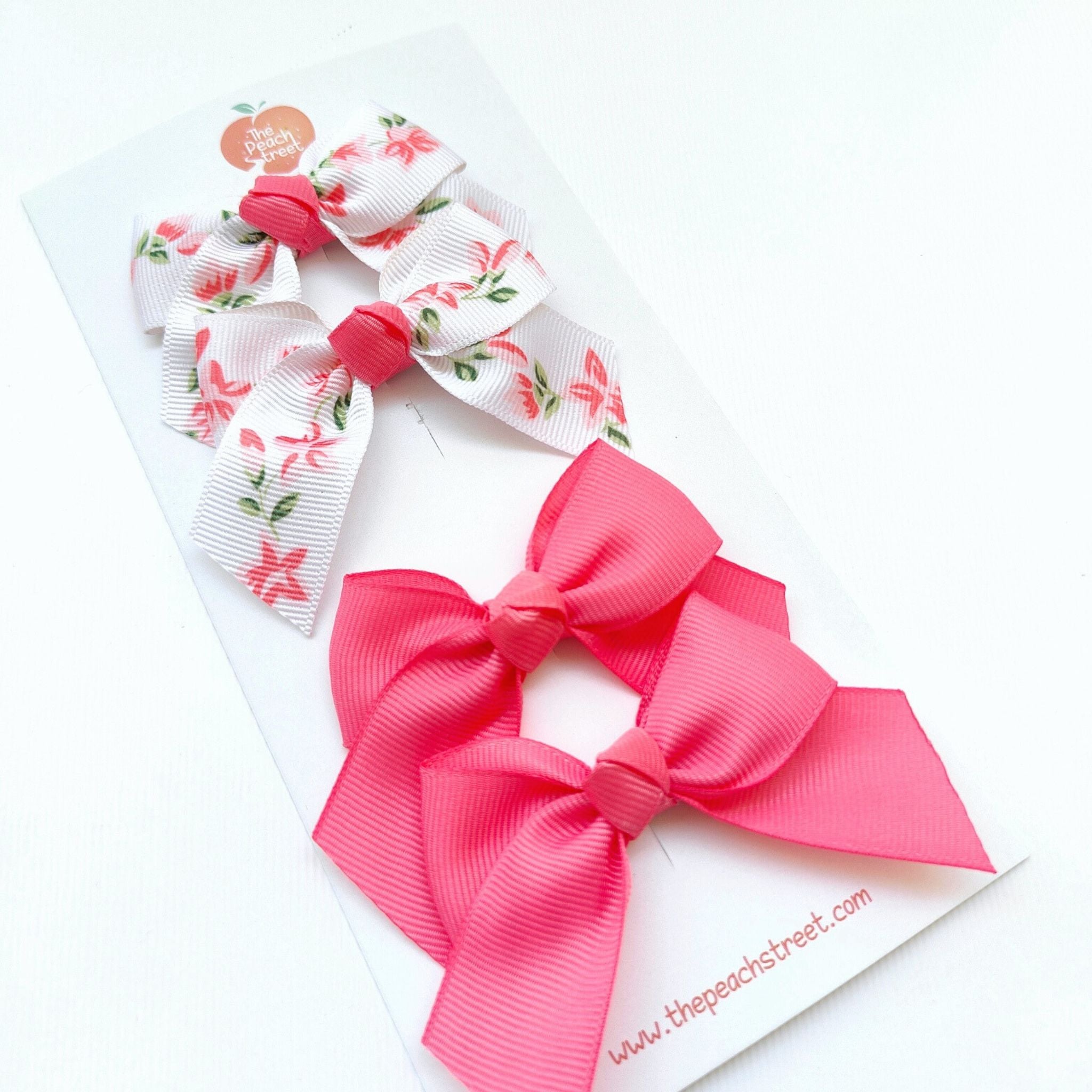 Set of 4 Bows- Spring flowers