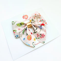 Scalloped Sailor Bow in Floral Print
