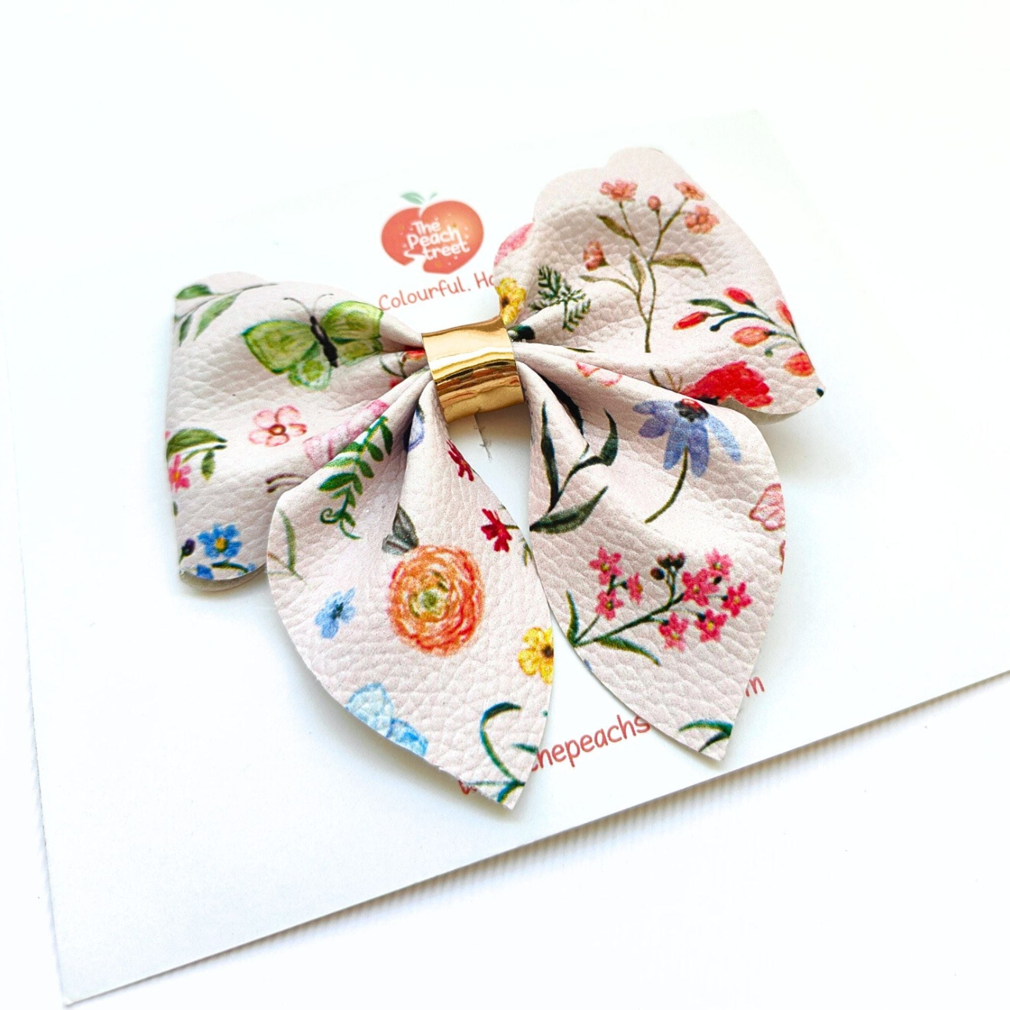 Scalloped Sailor Bow in Floral Print