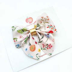 Scalloped Sailor Bow in Floral Print