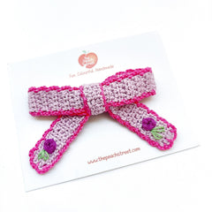 Crocheted Embroidered Bow