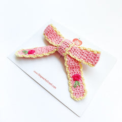 Crocheted Embroidered Bow