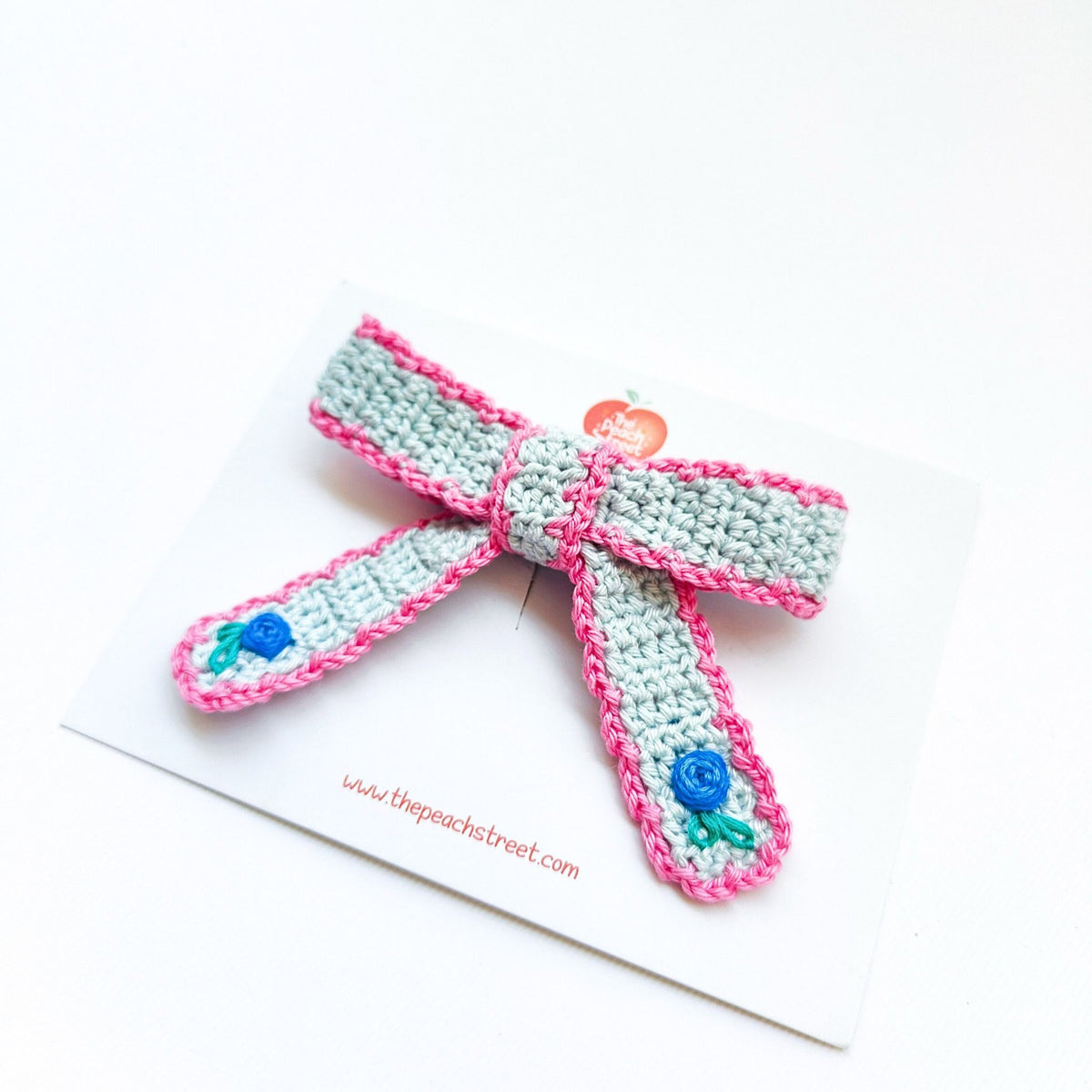 Crocheted Embroidered Bow