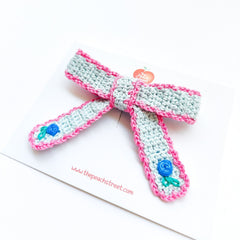 Crocheted Embroidered Bow