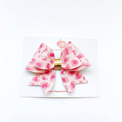 Leopard Print Cheer Bow