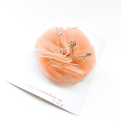 Fluffy Tulle Crown Clips