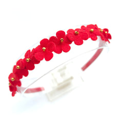 Dainty Red Flowers Hairband