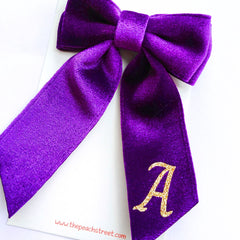 Monogrammed Velvet Bows
