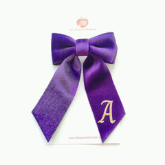 Monogrammed Velvet Bows