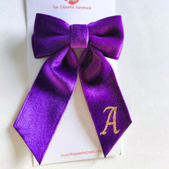 Monogrammed Velvet Bows