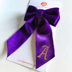 Monogrammed Velvet Bows