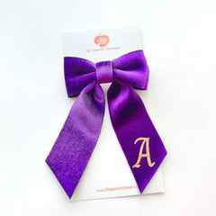 Monogrammed Velvet Bows